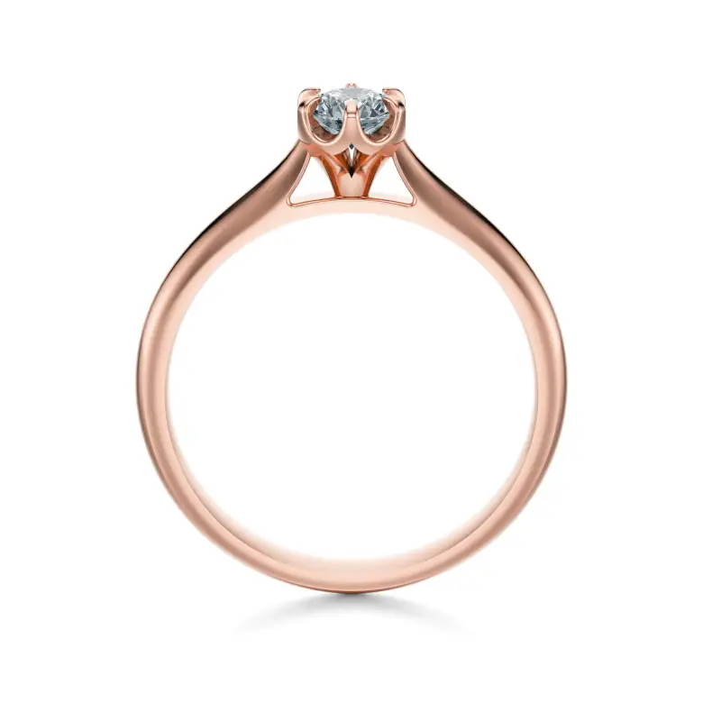 Pierścionek z diamentem różowe złoto AJPZ_007